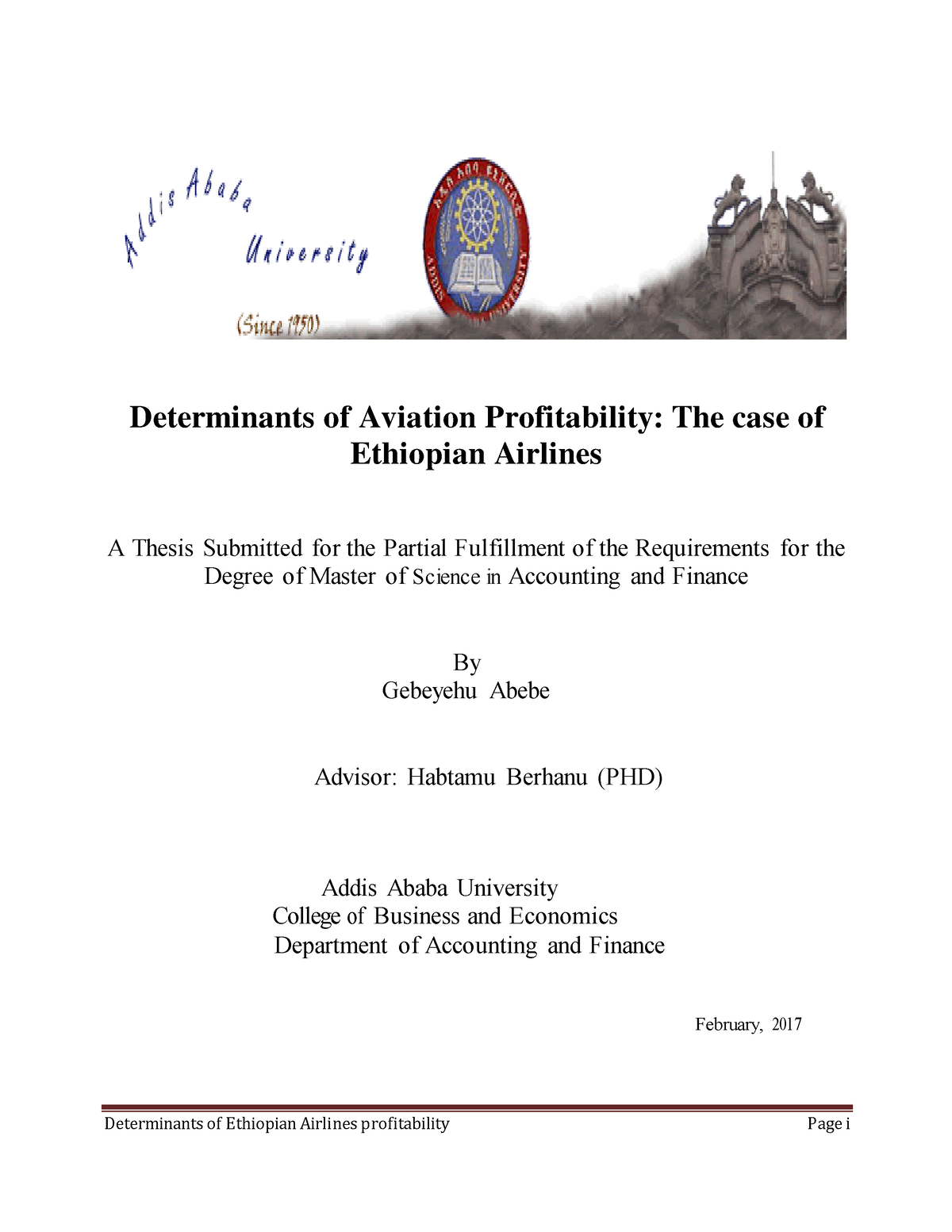 research proposal on ethiopian airlines