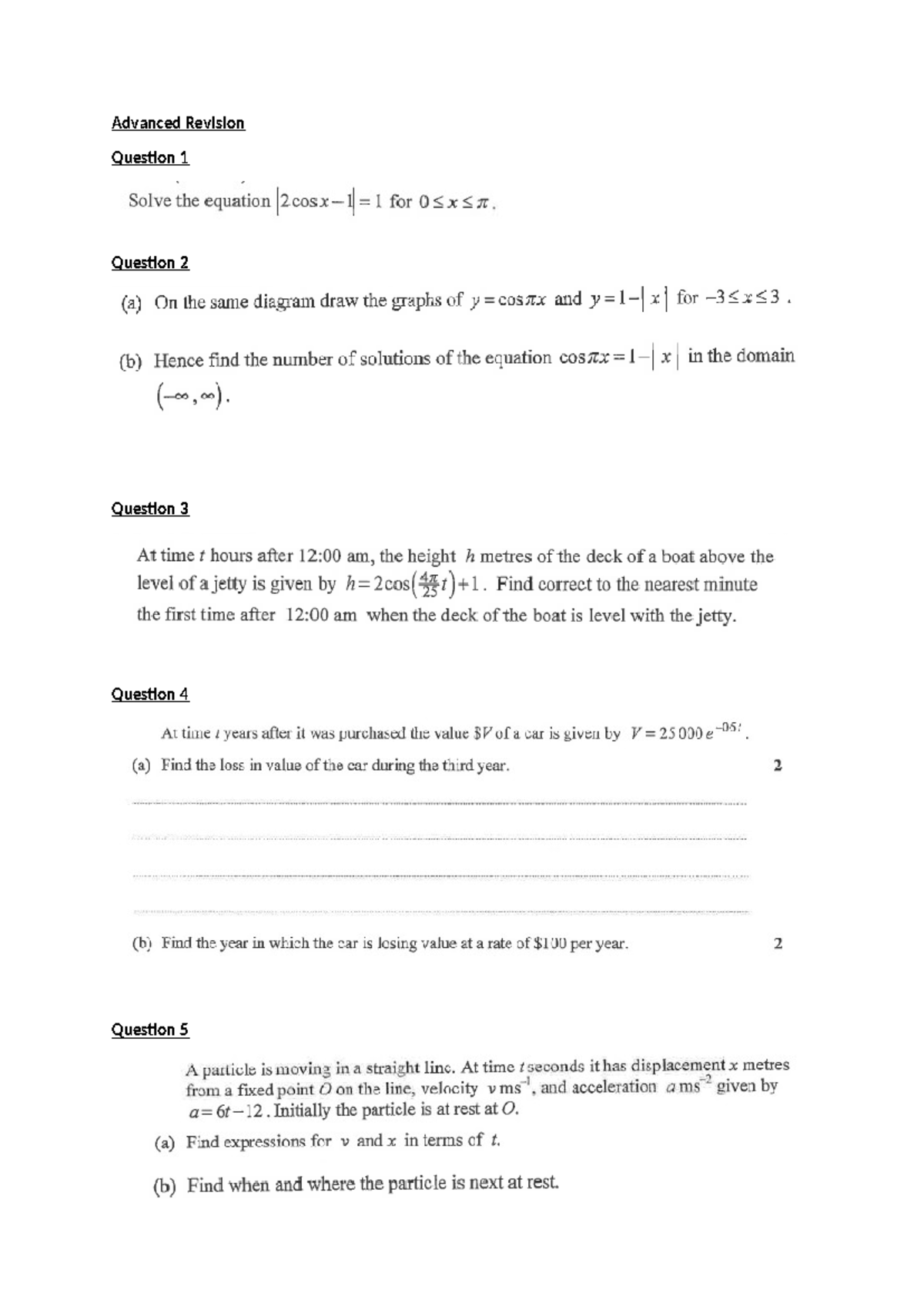 Advanced Resources AT3 - Advanced Revision Question Question Question ...