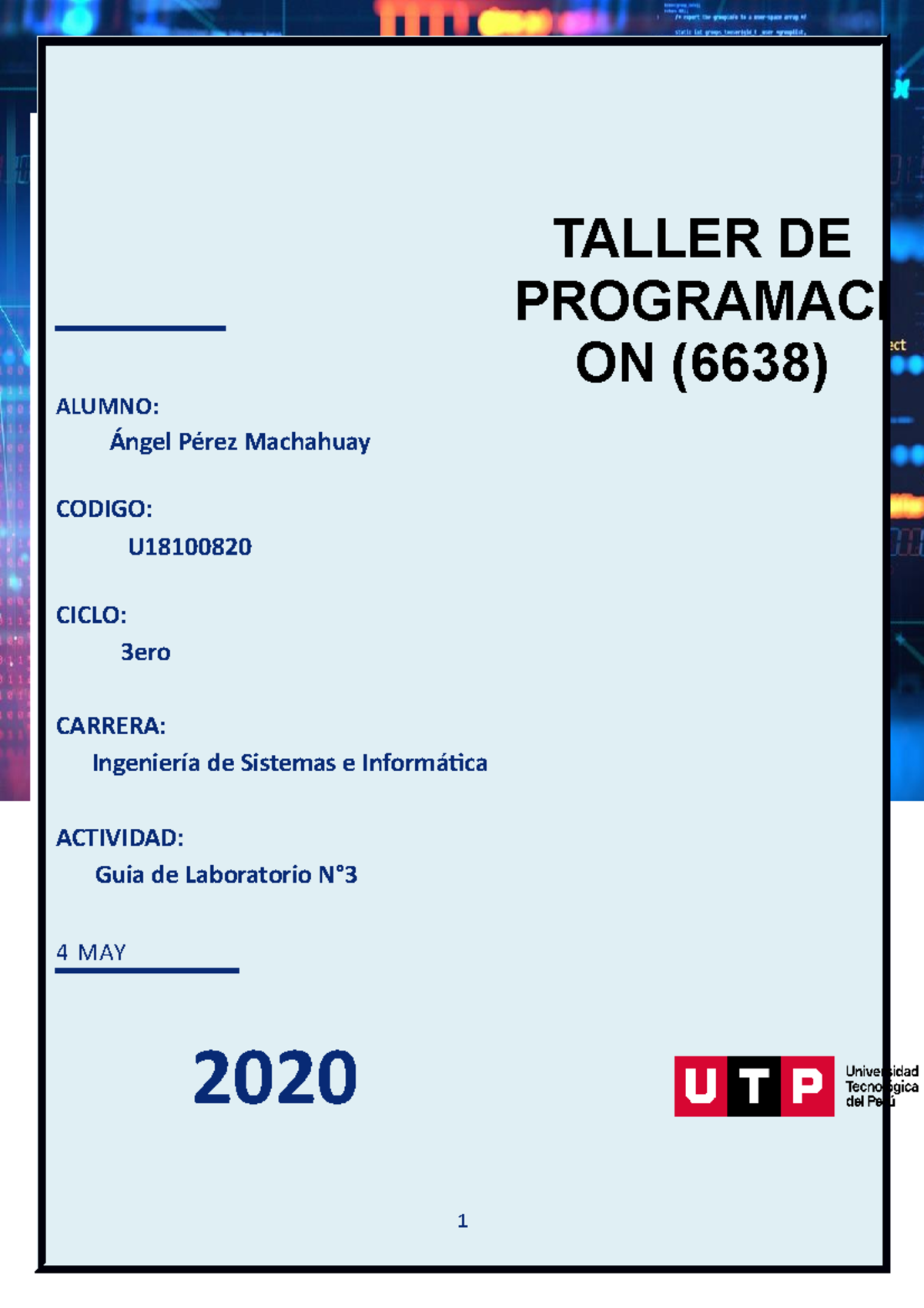 Tarea Semana 03 - estructura condicional if - ALUMNO: Ángel Pérez ...