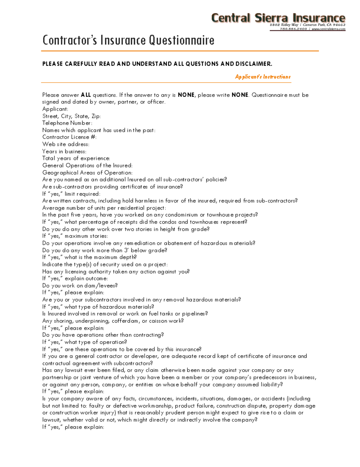 Danna Jimenez - Detail in the bOM. - Contractor’s Insurance ...