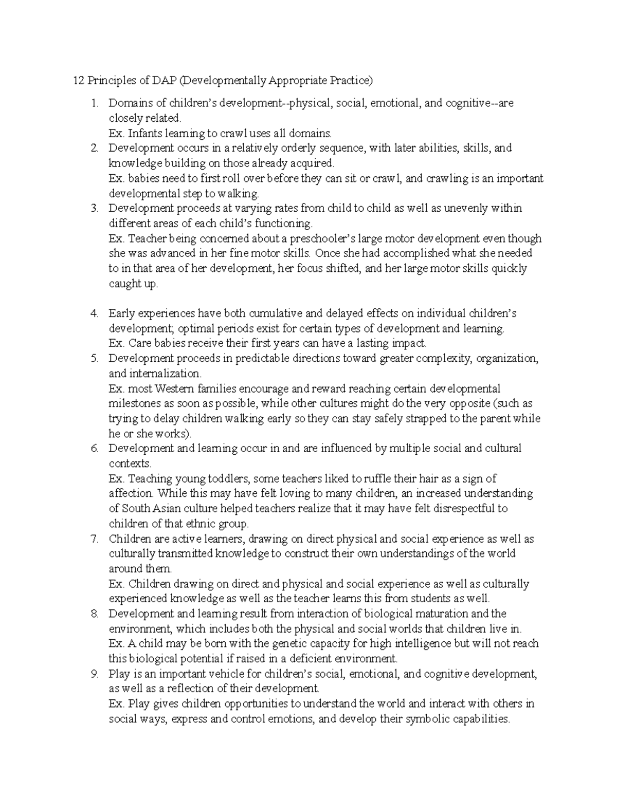 12 Principals of DAP - Class - 12 Principles of DAP (Developmentally ...