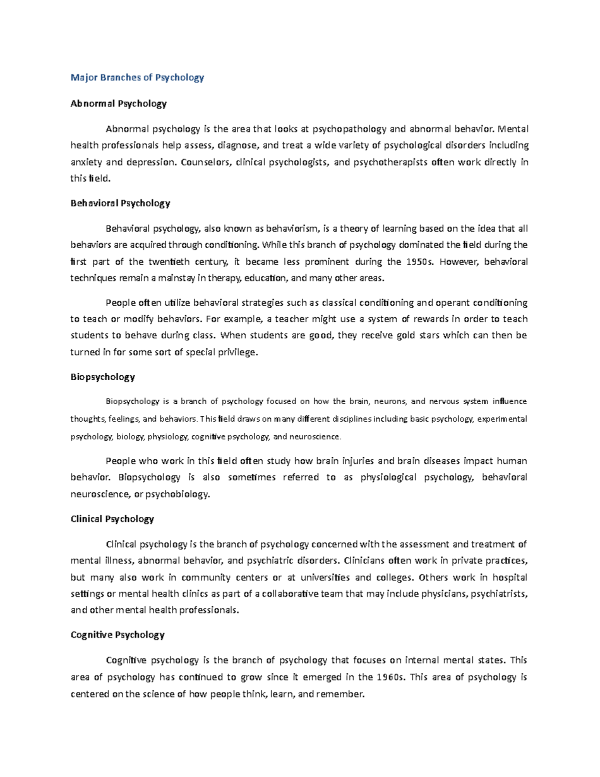 Major Branches Of Psychology Major Branches Of Psychology Abnormal   Thumb 1200 1553 