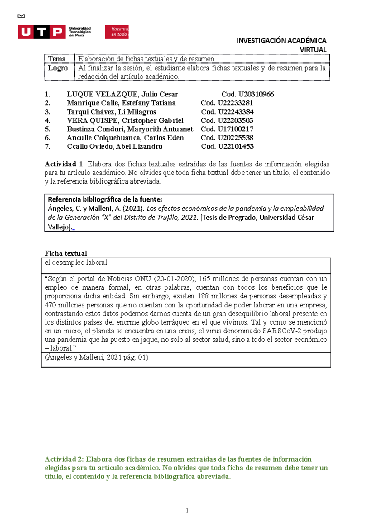 Fichas Textuales Y De Resumen Tatiana Manrique InvestigaciÓn AcadÉmica Virtual Tema 8735