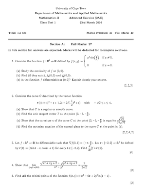 Vector Calculus Iii Introduction University Of Cape Town Department Of Mathematics And