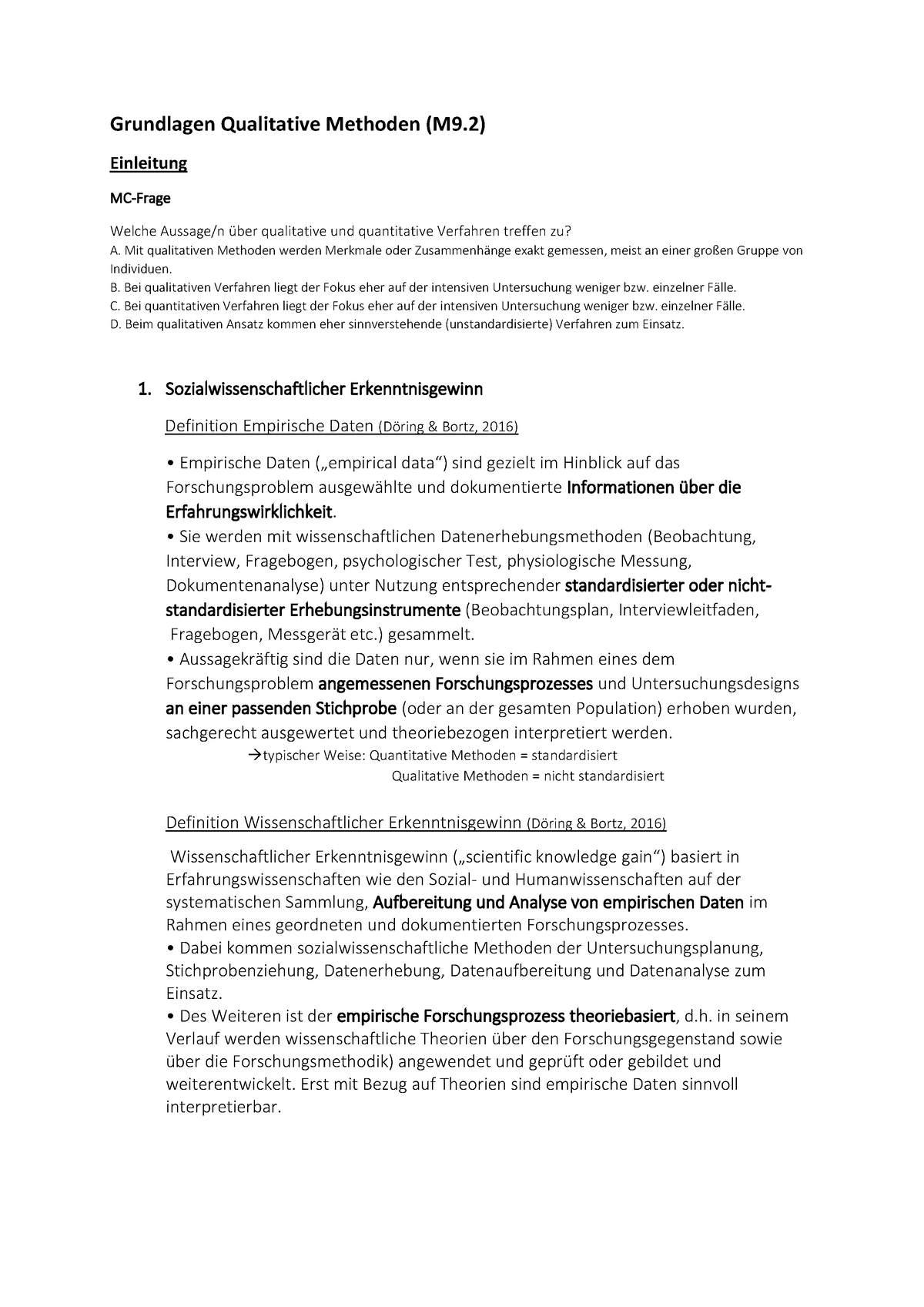 Grundlagen Qualitative Methoden - Mit Qualitativen Methoden Werden ...