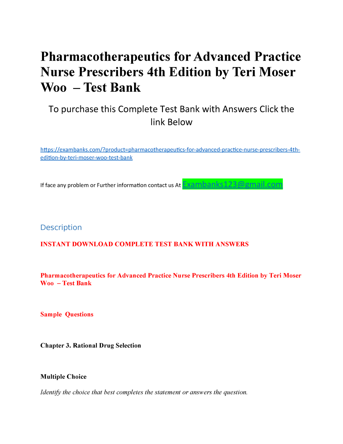 Pharmacotherapeutics For Advanced Practice Nurse Prescribers - 