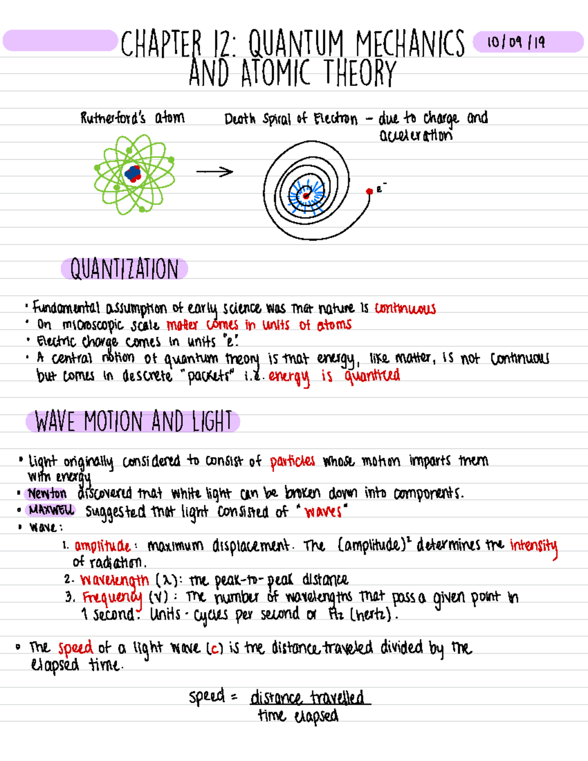 Chapter 12- Quantum Mechanics And Atomic Theory - Chapter 12: Quantum ...