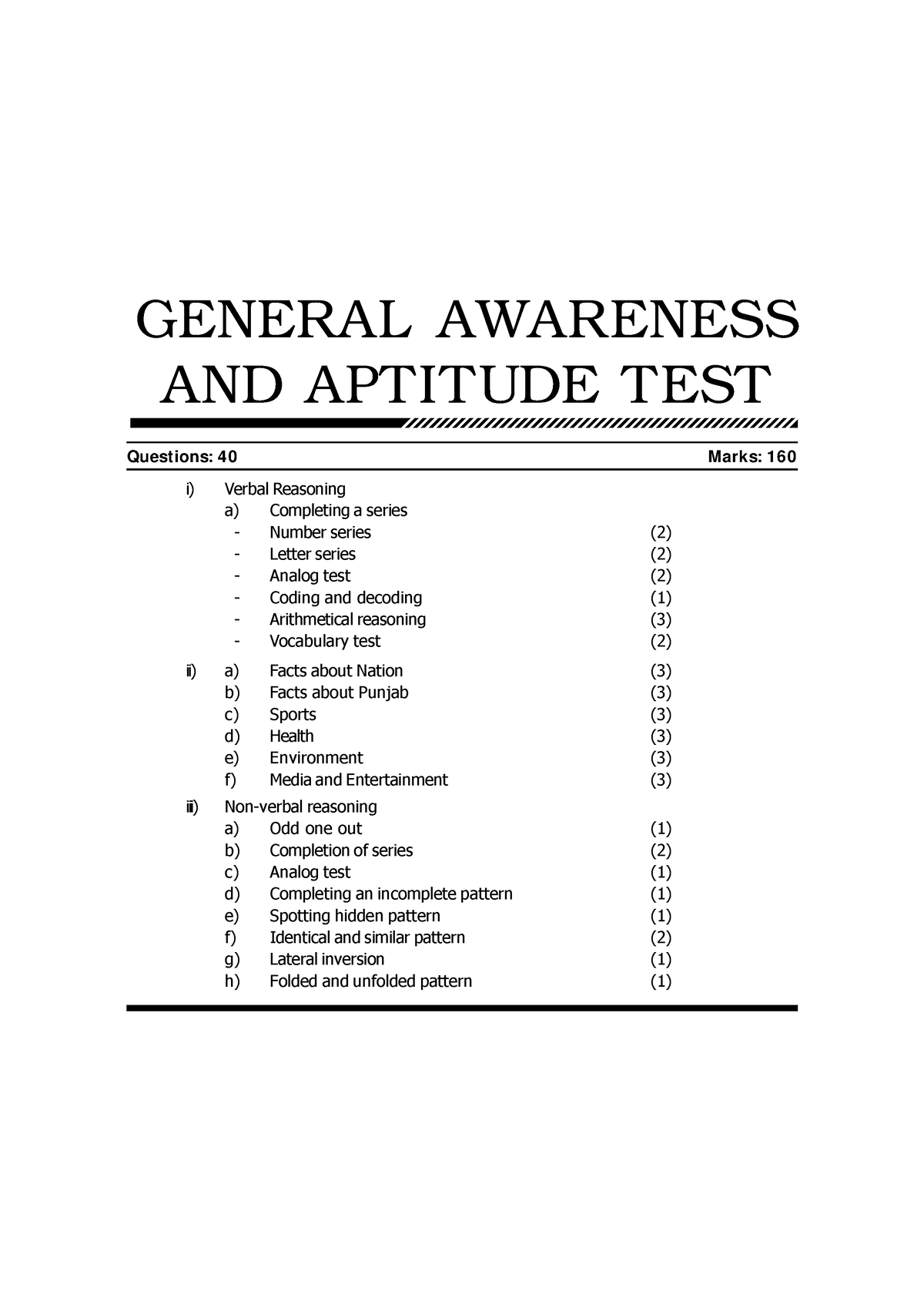 general-awareness-and-aptitude-test-questions-40-marks-160-i-verbal-reasoning-a-completing