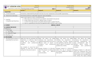 EAPP Quarter 4 WEEK7 - eapp - DAILY LESSON LOG Department of Education ...