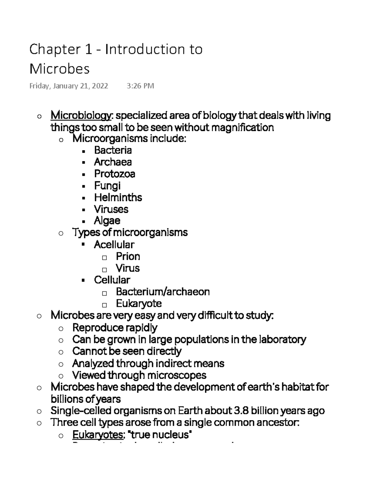 Chapter 1 - Introduction To Microbes - § § § § § § § § § Chapter - Studocu