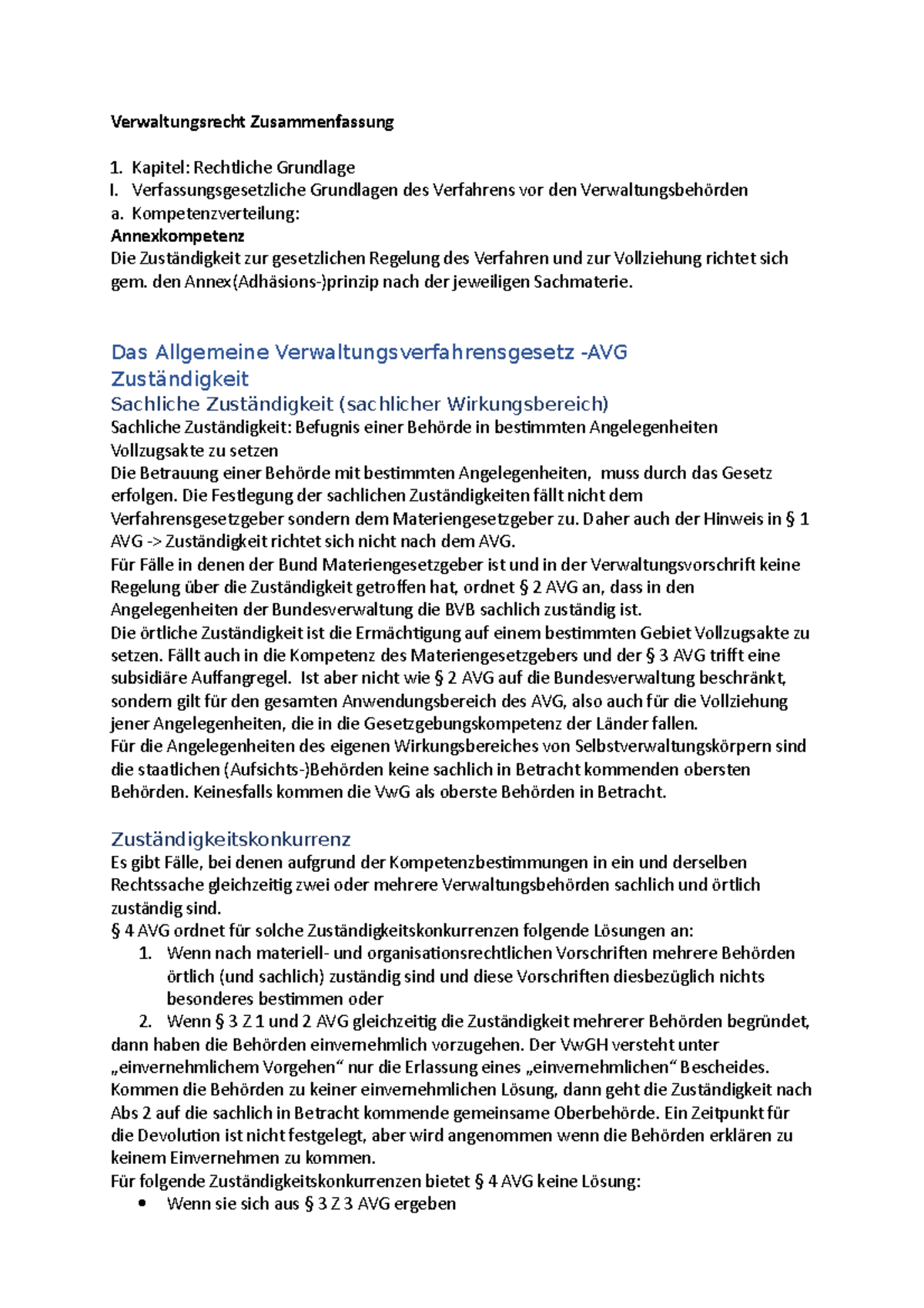 Verwaltungsrecht Zusammenfassung (Hengtschläger/Leeb) - Verfassungs ...