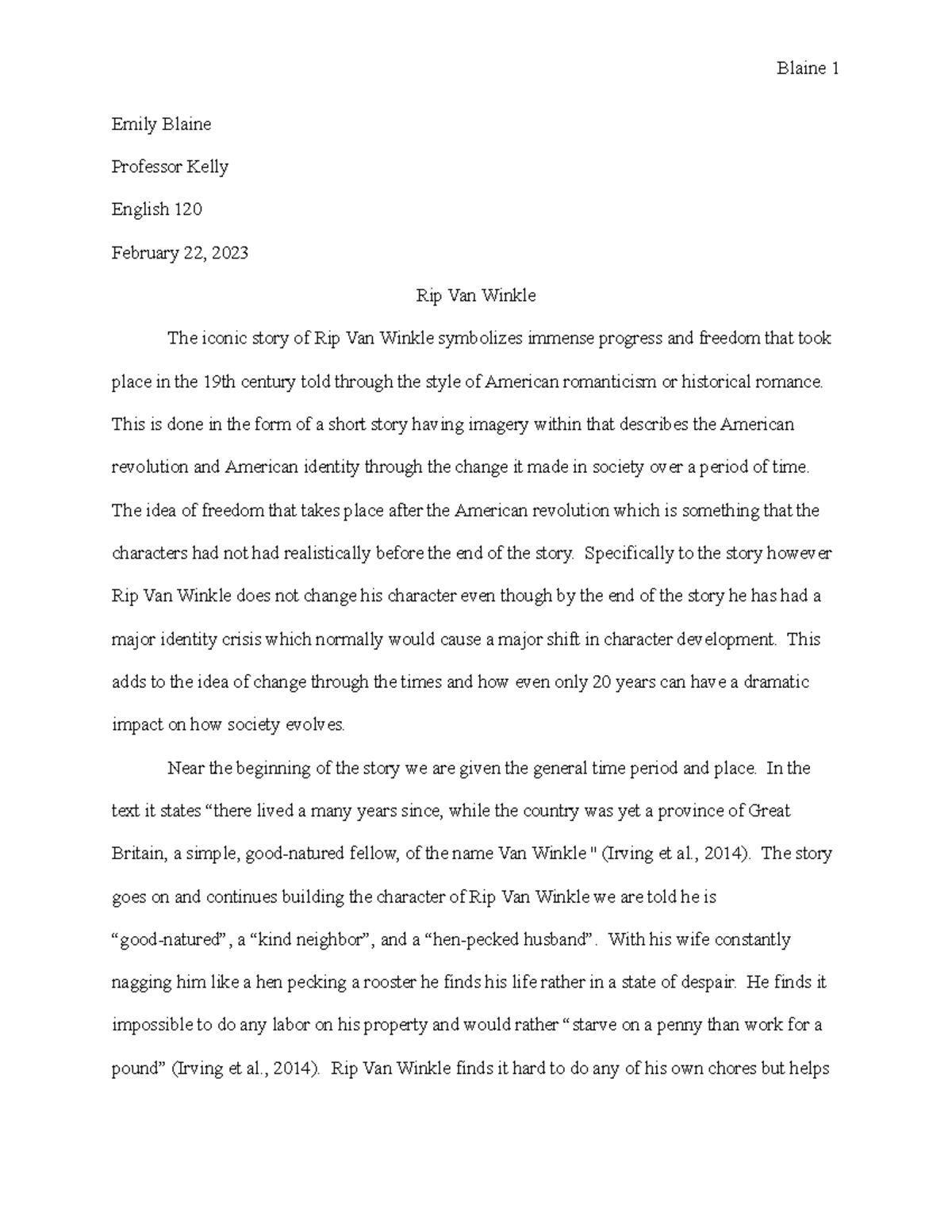 essay in english 120 words