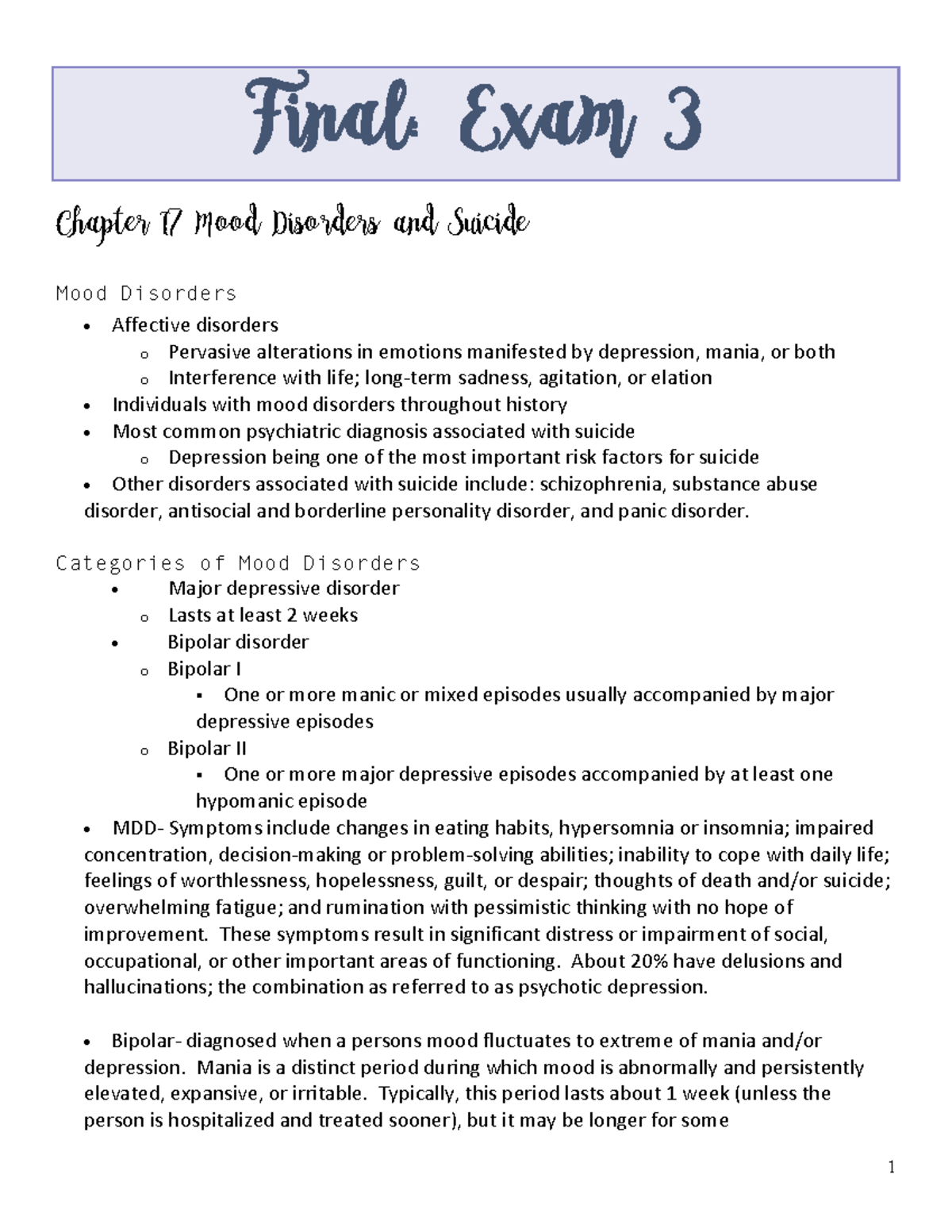 Exam 3 FInal - STUDY GUIDE STUDY GUIDE STUDY GUIDE STUDY GUIDE STUDY ...