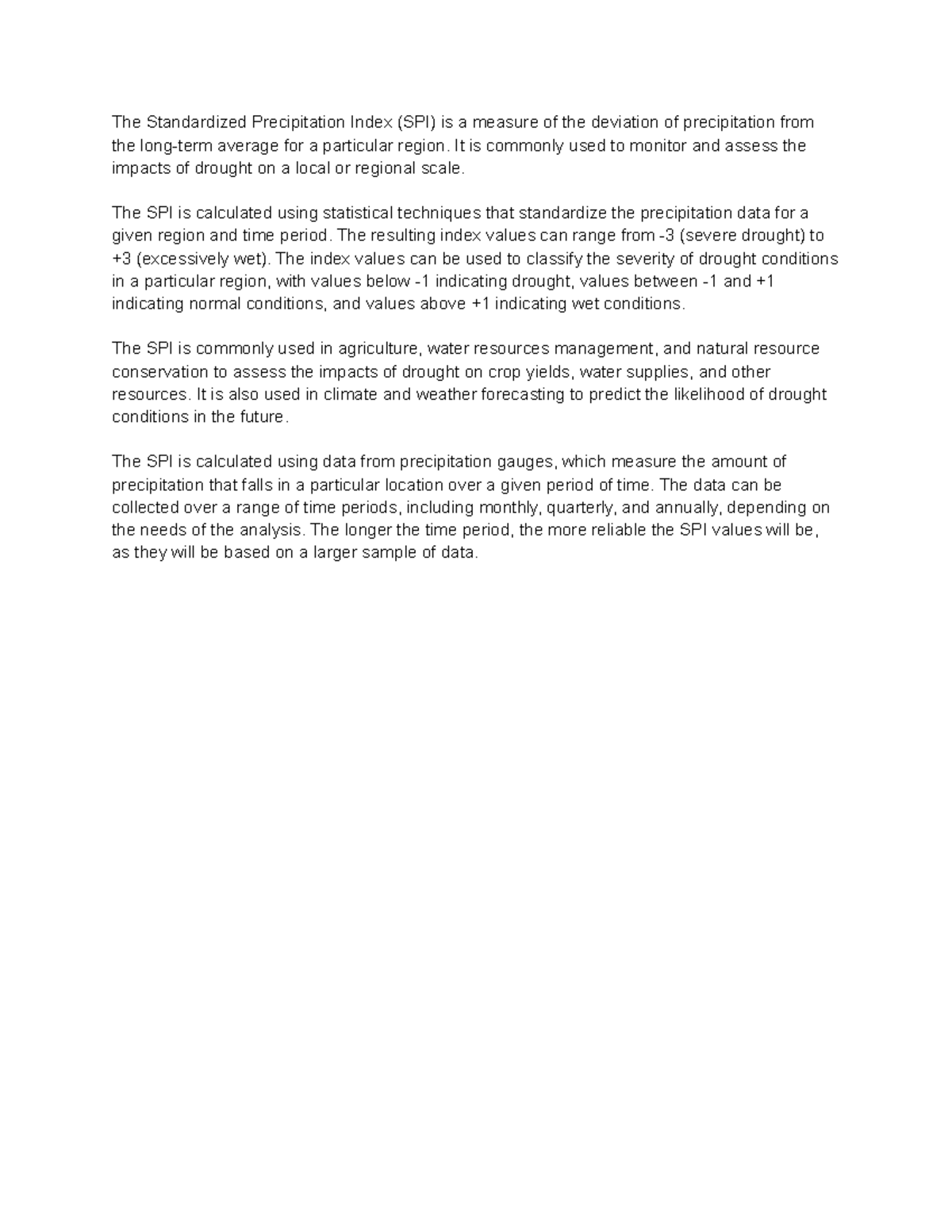 SPT Physics - lecture notes - The Standardized Precipitation Index (SPI ...