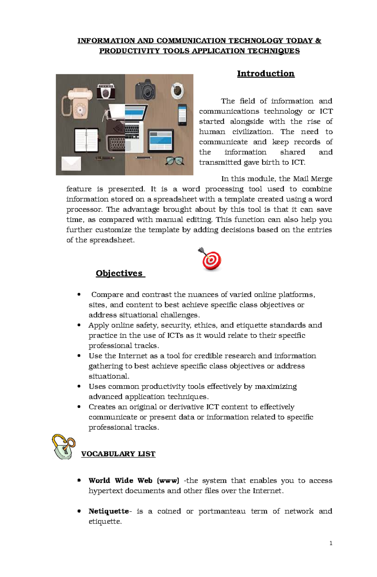 Empowerment Technologies (module 1) - INFORMATION AND COMMUNICATION ...