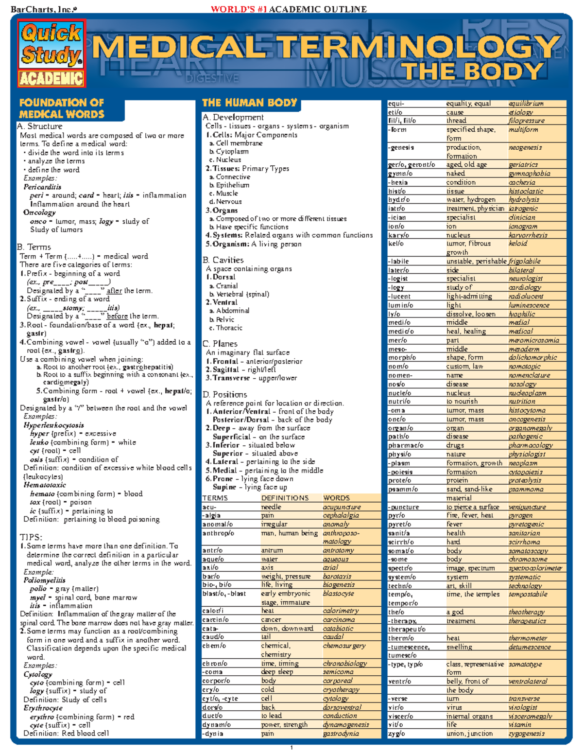 (Quick Study Academic) Corinne B. Linton - Bar Charts Quick Study ...