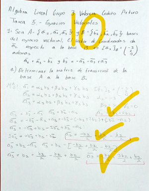 Serie 2 Algebra Lineal Espacio Vectorial - Álgebra Lineal - UNAM - Studocu