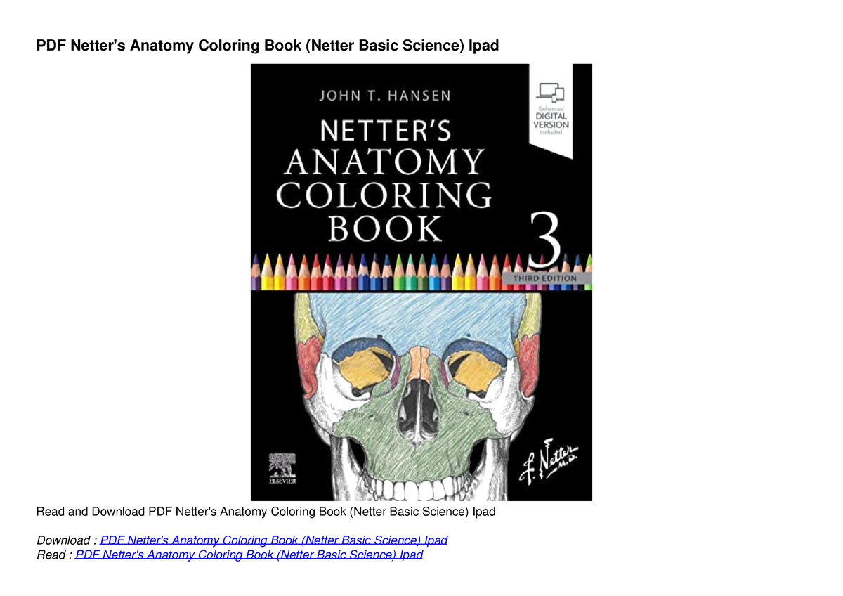 PDF Netter's Anatomy Coloring Book Basic Science) Ipad Full