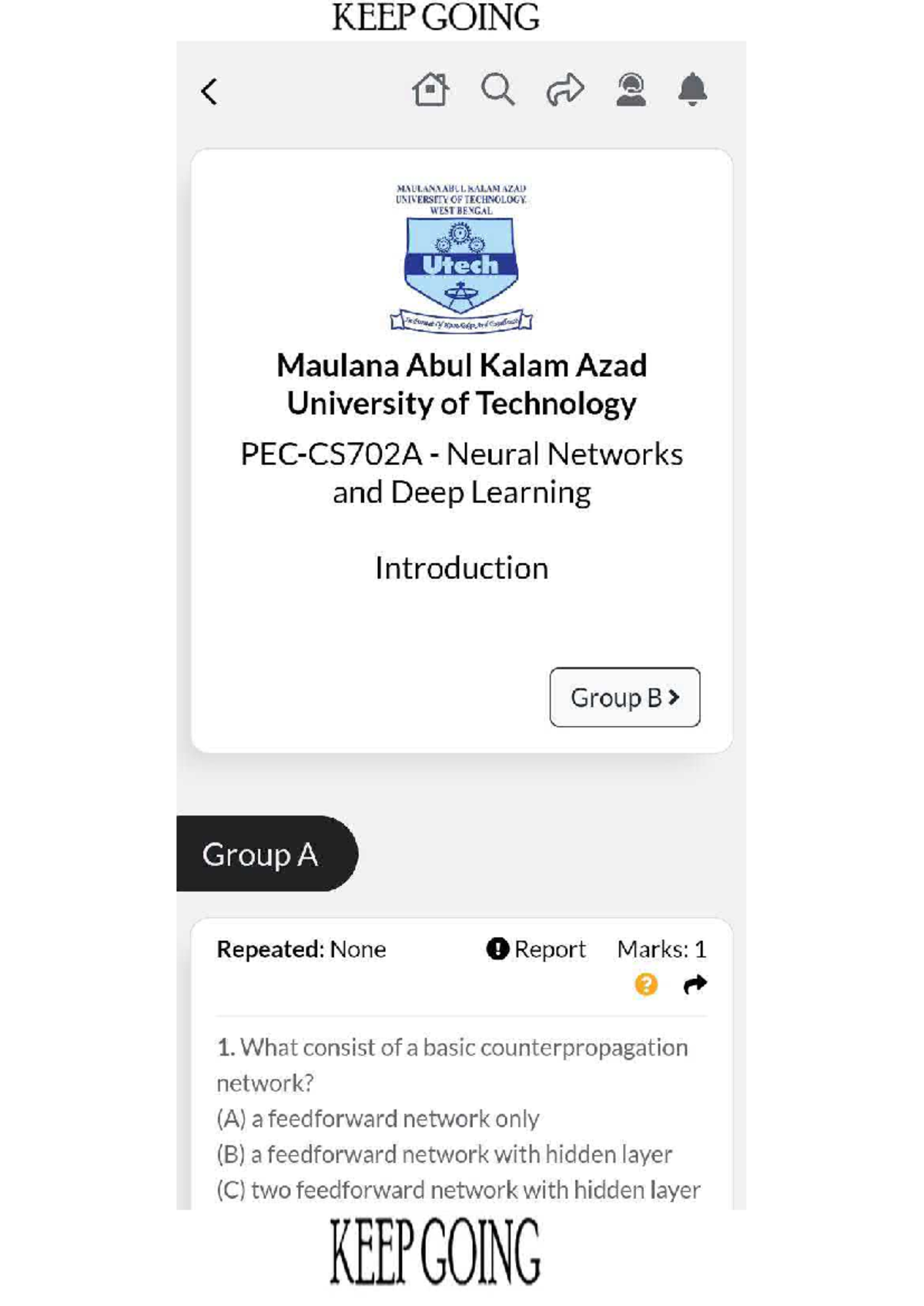 Neural Networks and Deep Learning MCQ Erudition - NLLI U MAULANAABUL ...