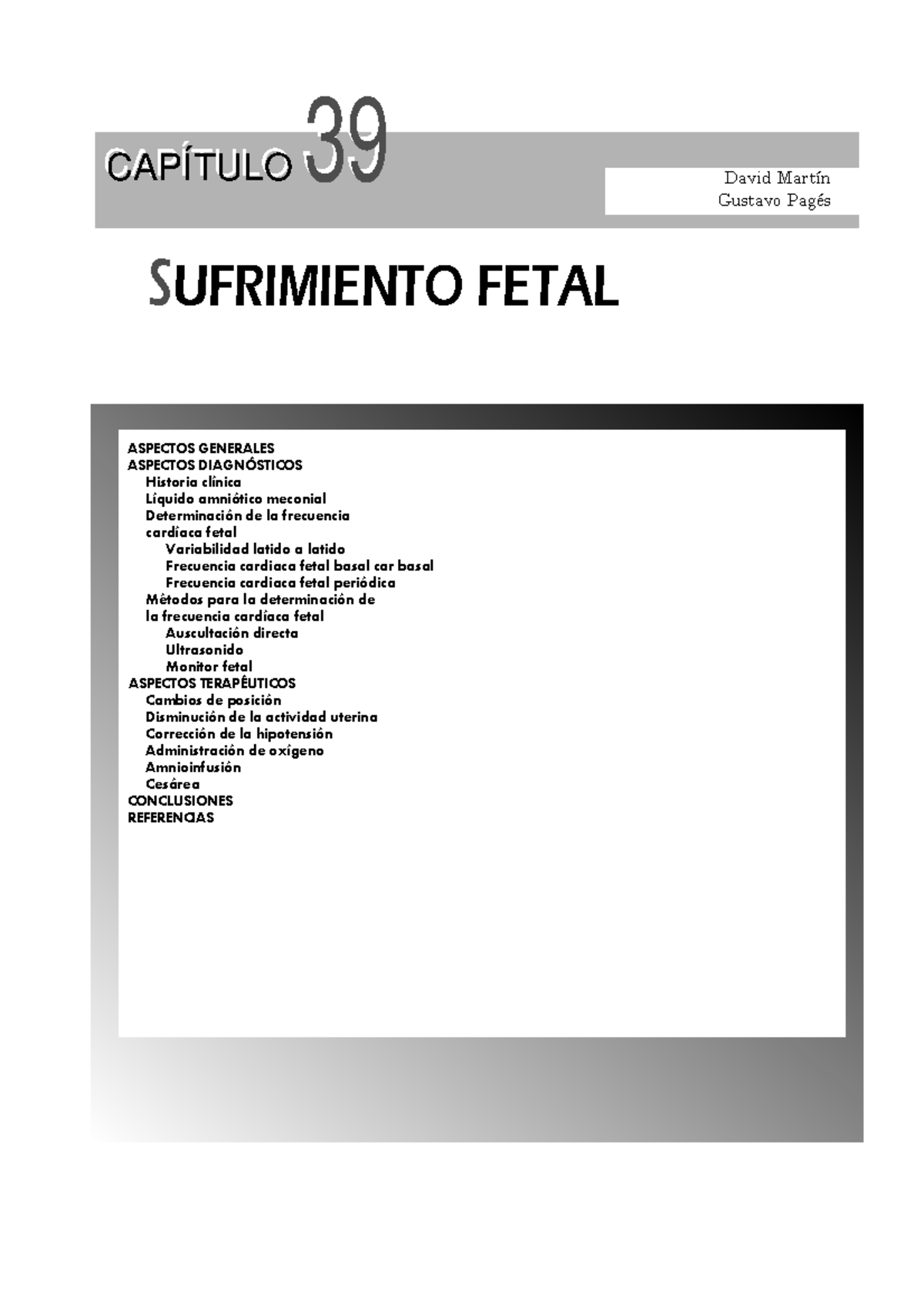 39- Sufrimiento Fetal - OBSTERICIA REPASO EXAMEN - CAPÍTULO 39 ...