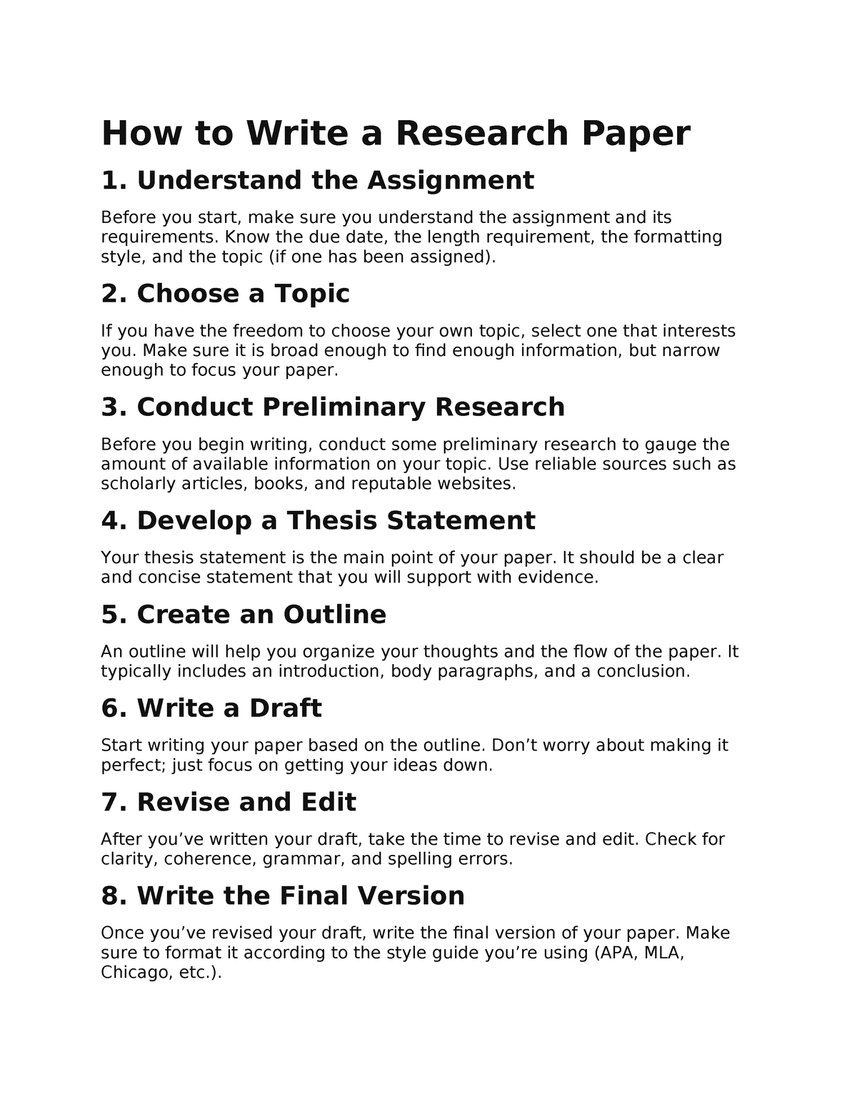 Hiiiiiiiiiiiiiiiiiiiiiii - How To Write A Research Paper 1. Understand ...