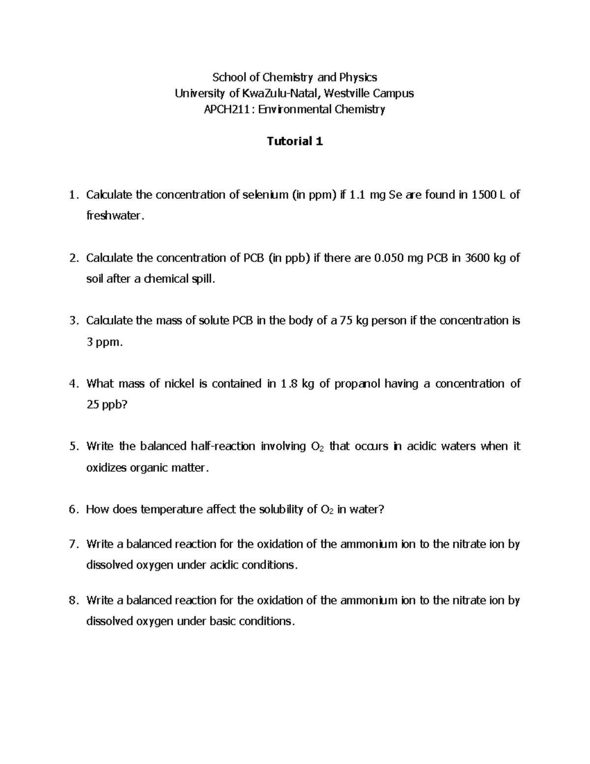 Tutorial 1 apch 211 - ATTEMPT IT AND SEE ANSWERS ABOVE - School of ...