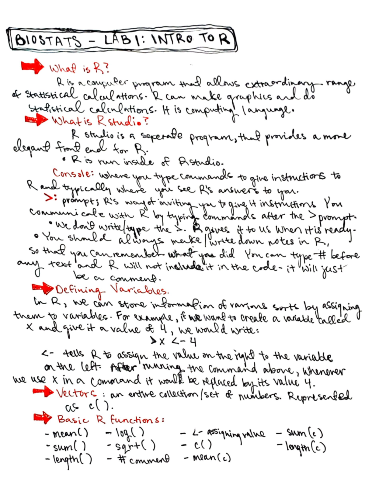 Bio Stats Lab 1 Intro to R - BIOSTATS LABI: INTRO TOR What is R? R is a ...