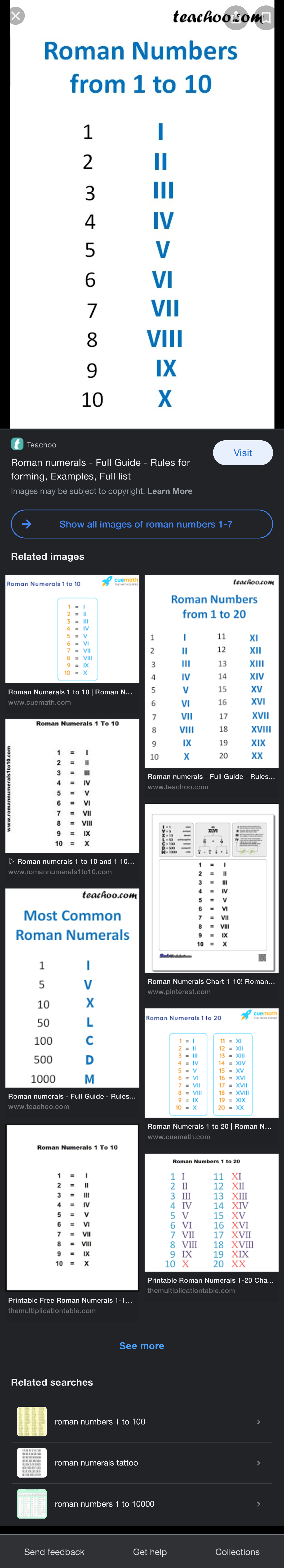 Roman Numbers 1 7 Google Search Roman Numbers 1 FeedbackAbout 