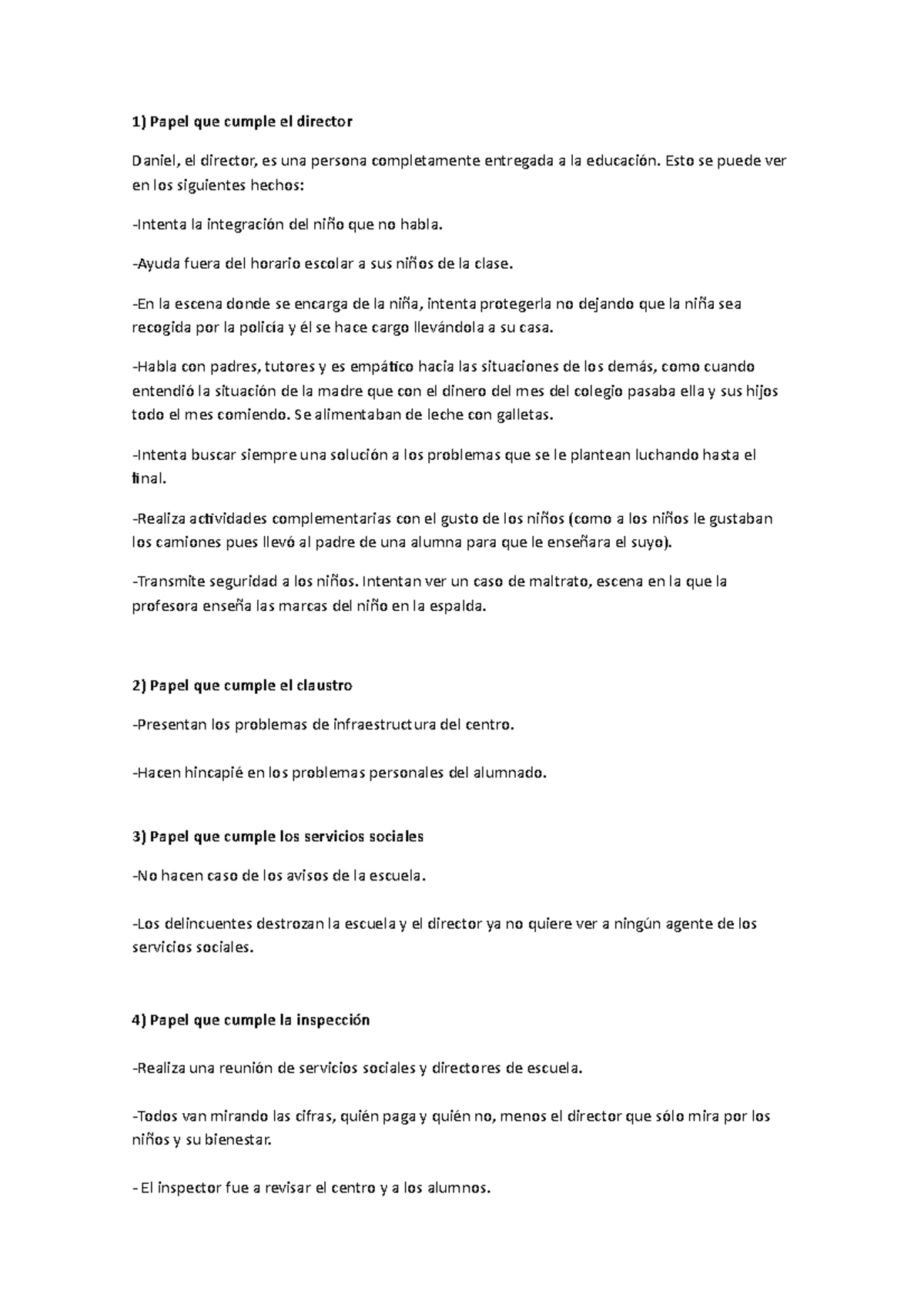 Películahoy empieza todo Papel que cumple el director Daniel, el director, es una persona
