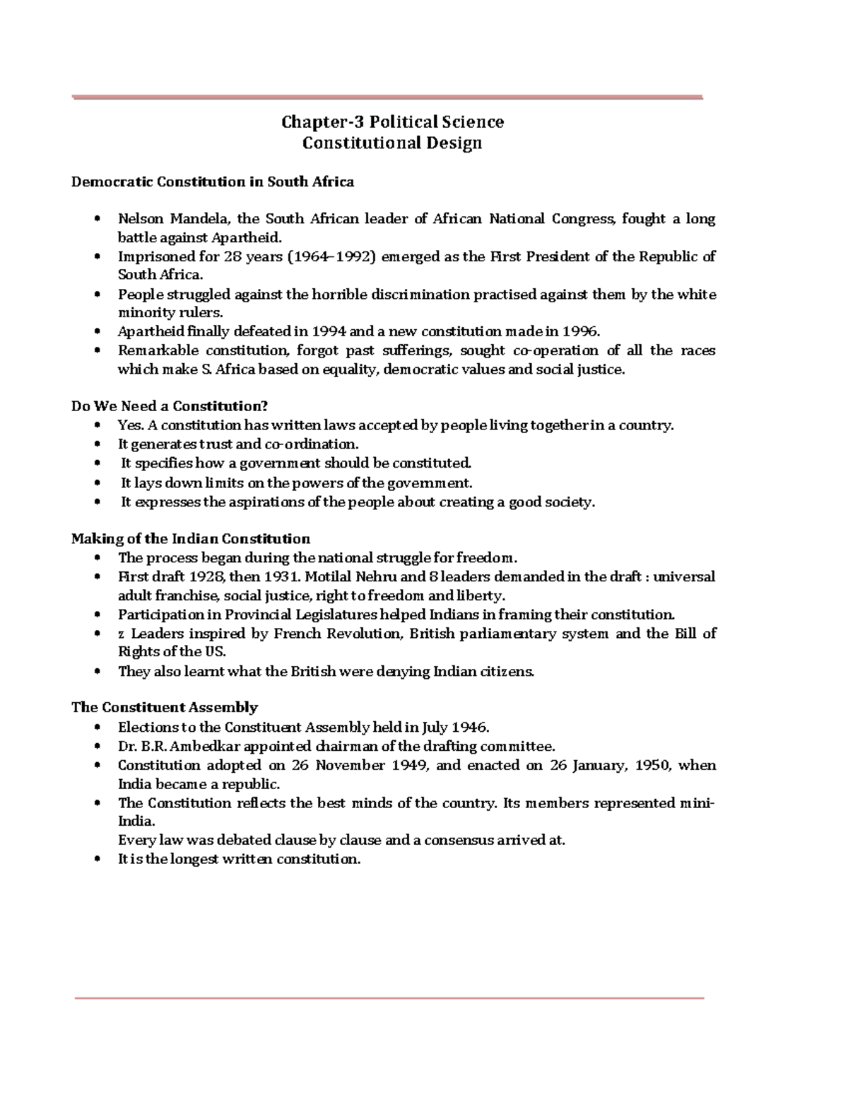 case study questions constitutional design