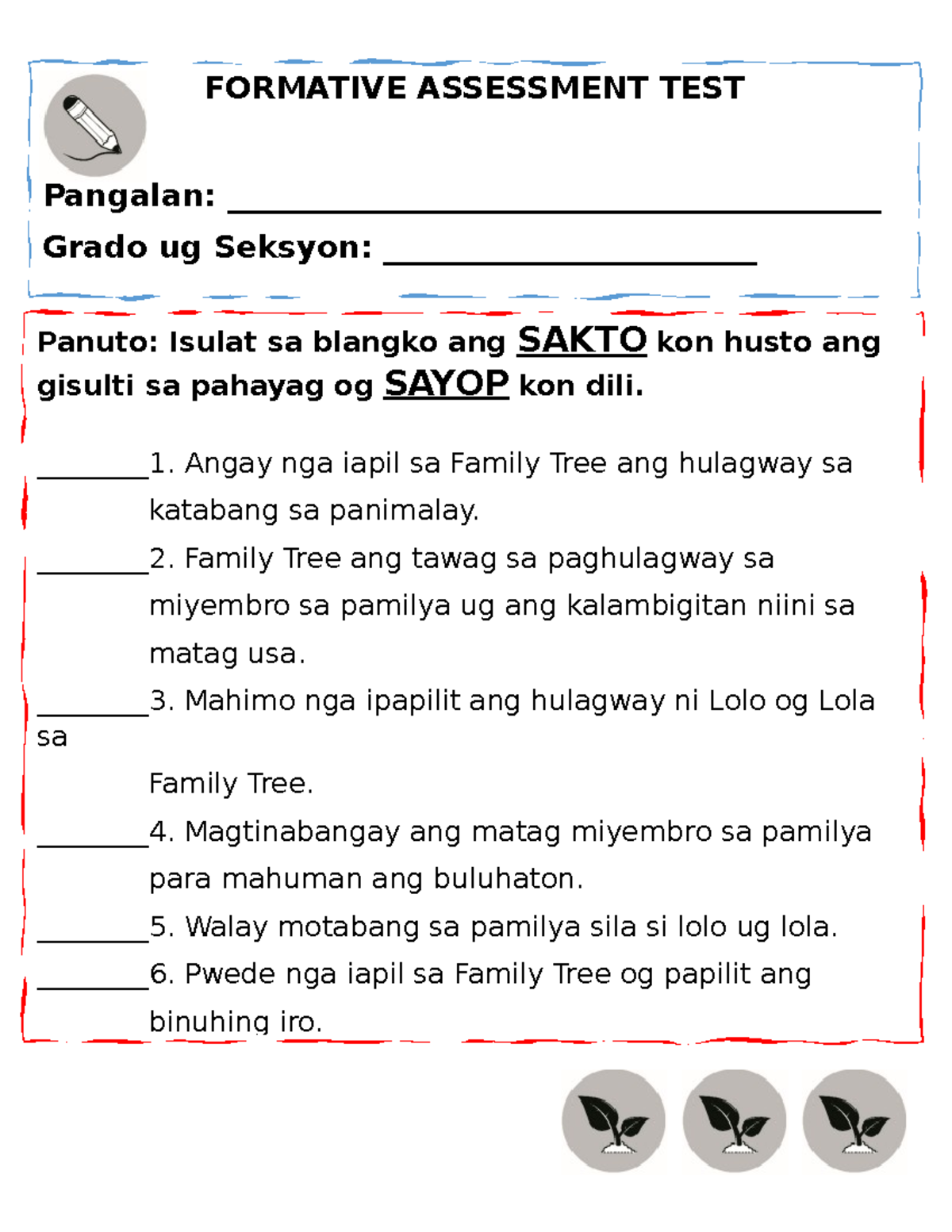 Apcot- Formativetest - for Araling Panlipunan Summative test references ...