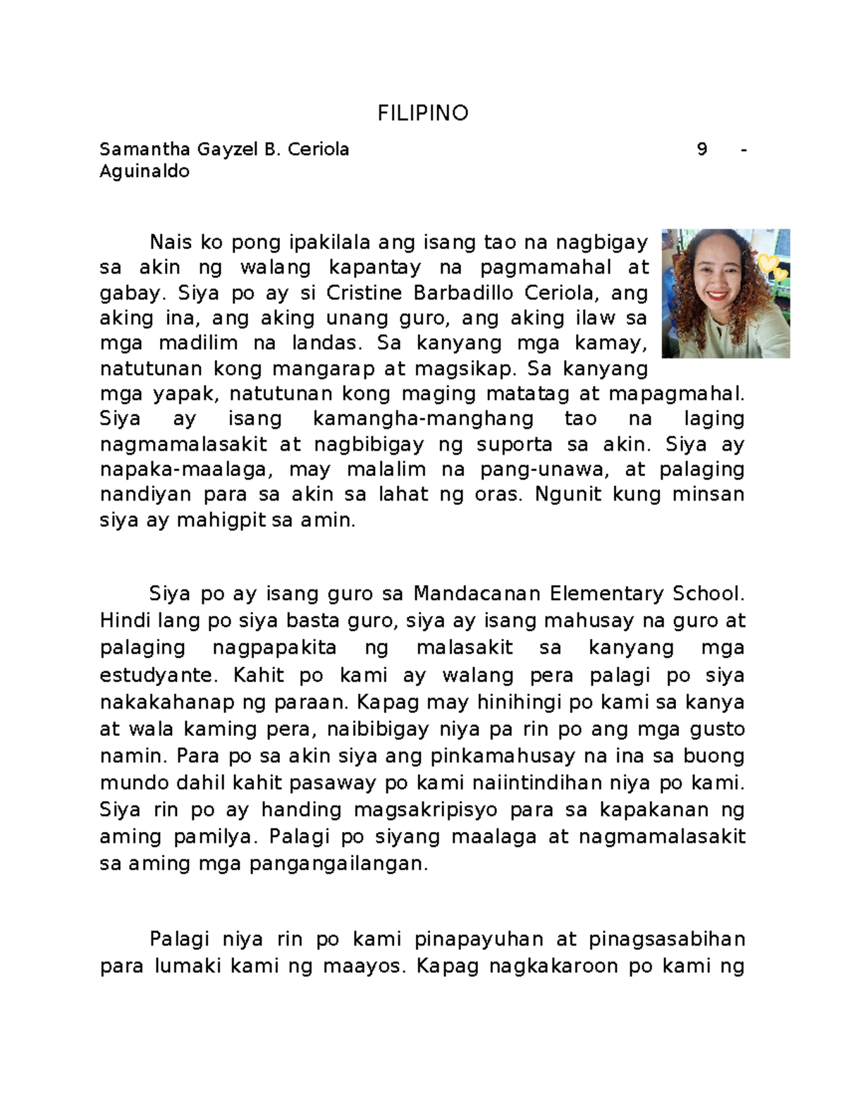Filipino 9 - Trainers Methodology 1 - FILIPINO Samantha Gayzel B ...