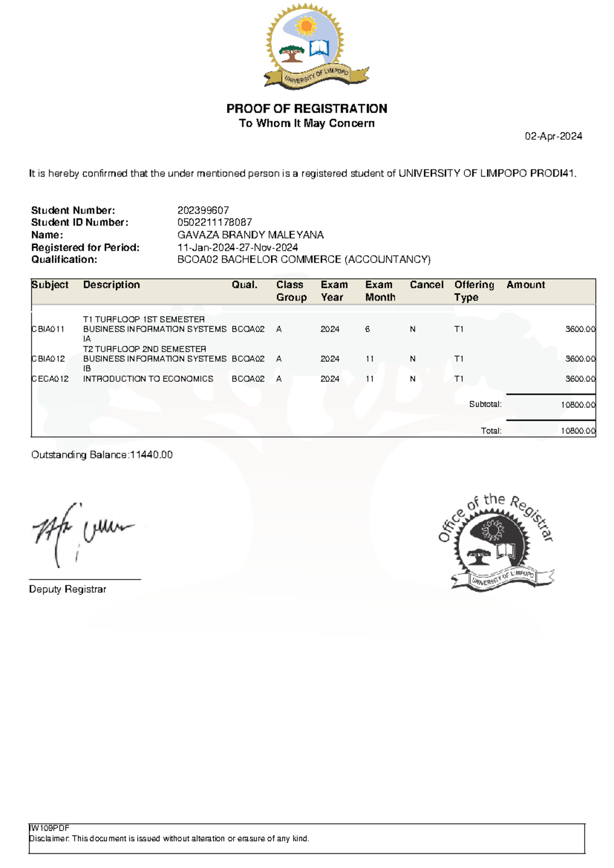 Web - Practice papers - PROOF OF REGISTRATION To Whom It May Concern 02 ...