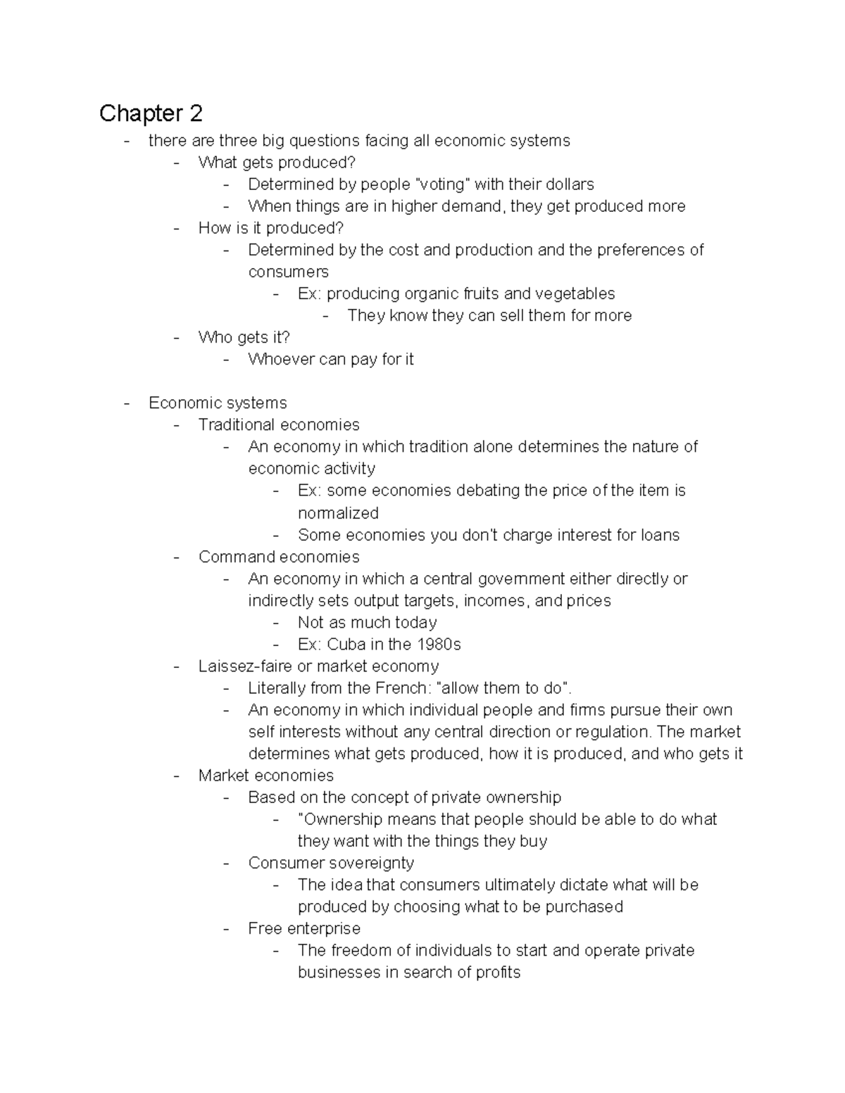 Econ Chapter 2 Lecture Notes - Chapter 2 There Are Three Big Questions ...