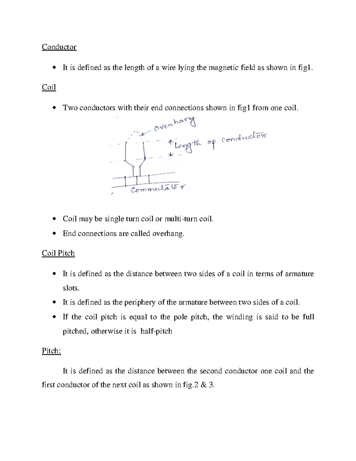Principle OF Operation OF DC Generator - Conductor It is defined as the ...