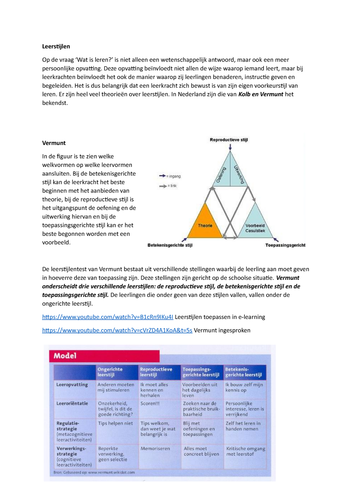 Leerstijlen Vermunt En Kolb Leerstijlen Op De Vraag Wat Is Leren