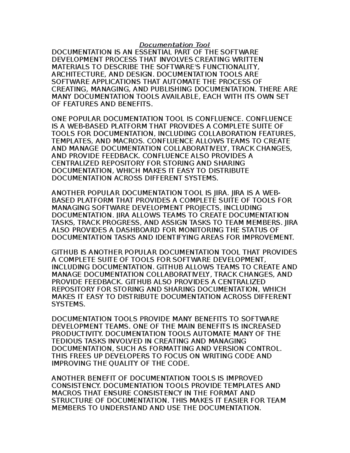 Documentation Tools - Documentation Tool DOCUMENTATION IS AN ESSENTIAL ...