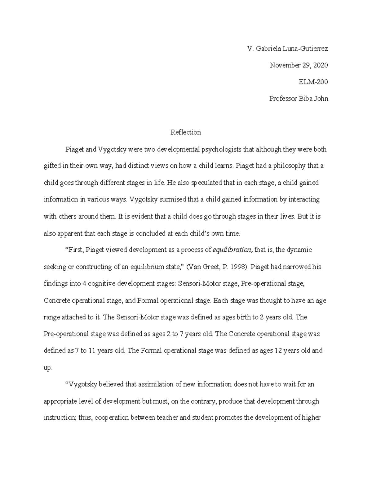 ELM200T1Reflection Reflection Essay V. Gabriela Luna Gutierrez