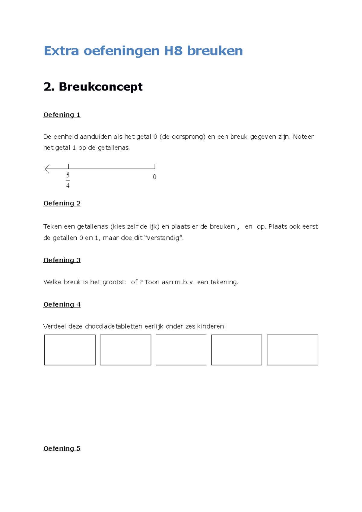 22-23 Extra Oefeningen Breuken - Extra Oefeningen H8 Breuken 2 ...