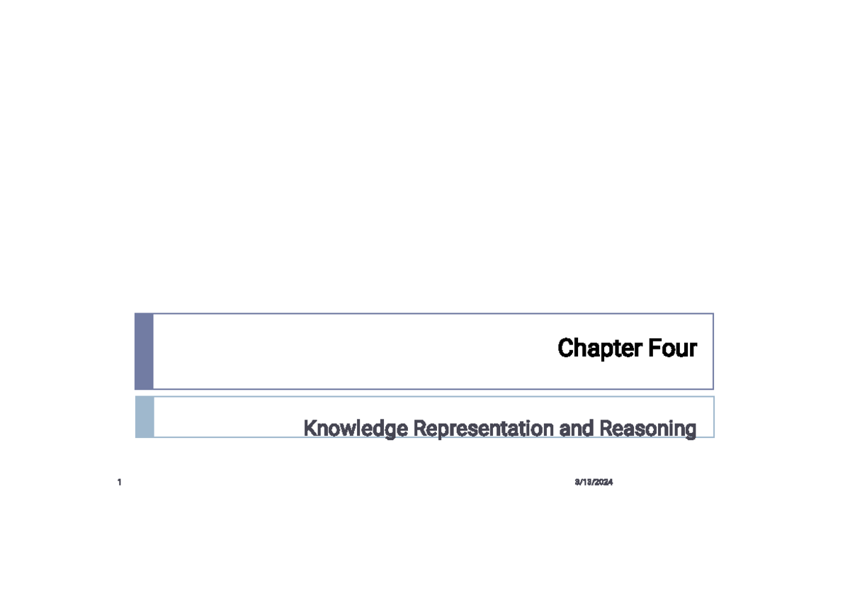 Artificial intelligence and economics reports - Chapter Four Knowledge ...