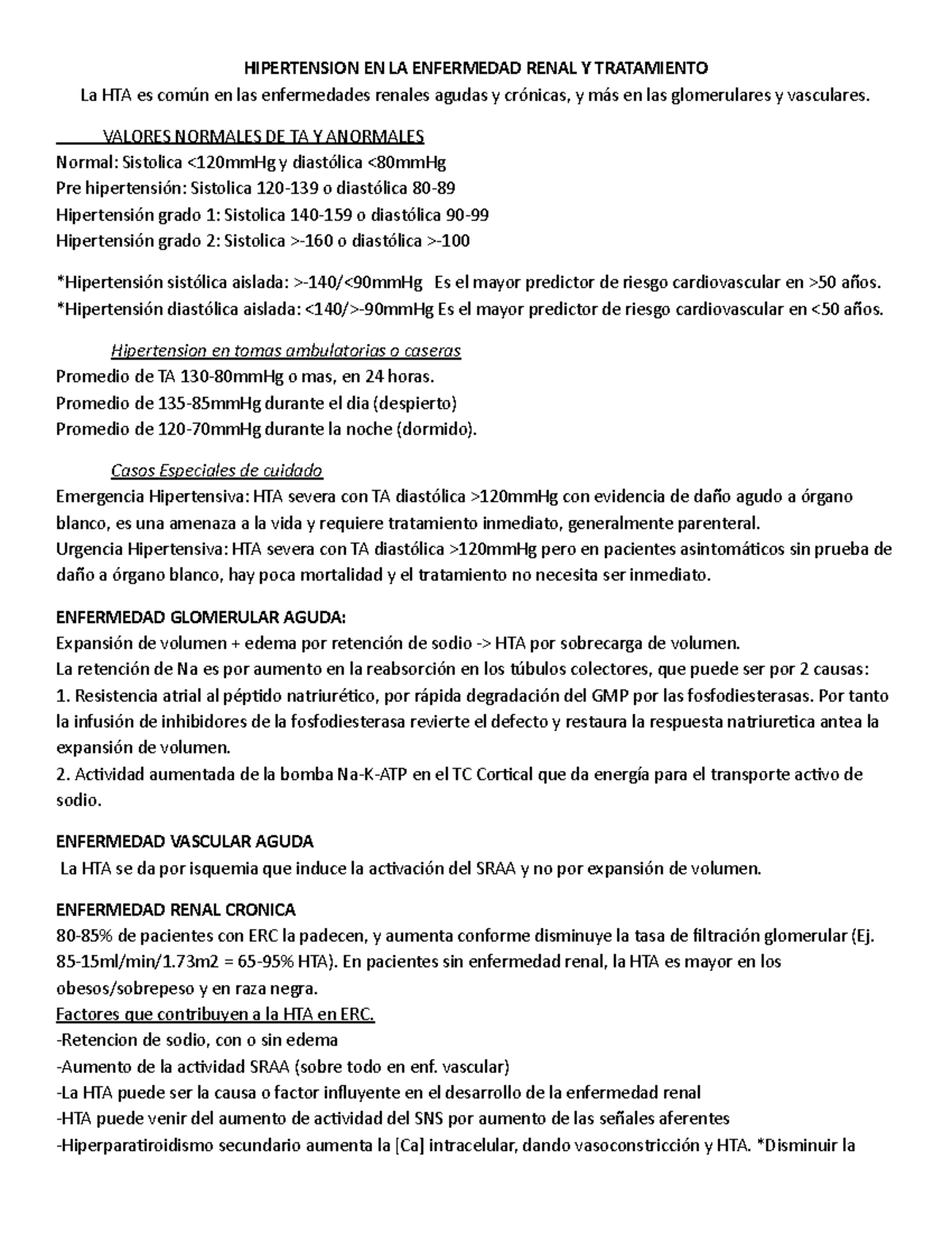 Enfermedad renal hipertensiva fisiopatología