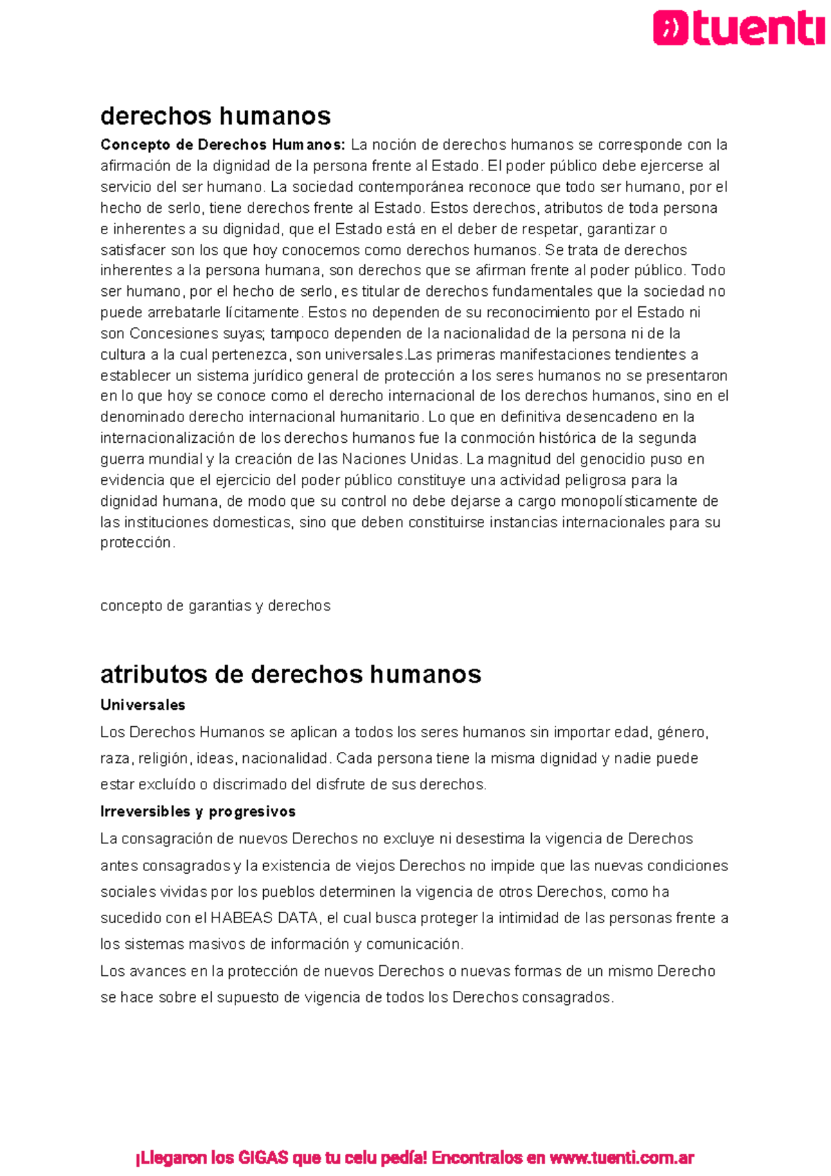 Resumen DDHH 1er Parcial - Derechos Humanos Concepto De Derechos ...