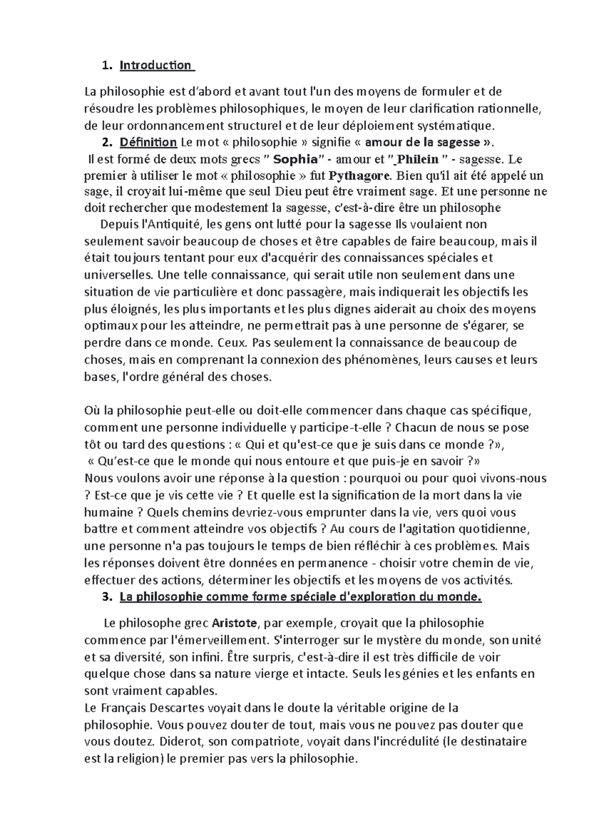 dissertation origine de la philosophie