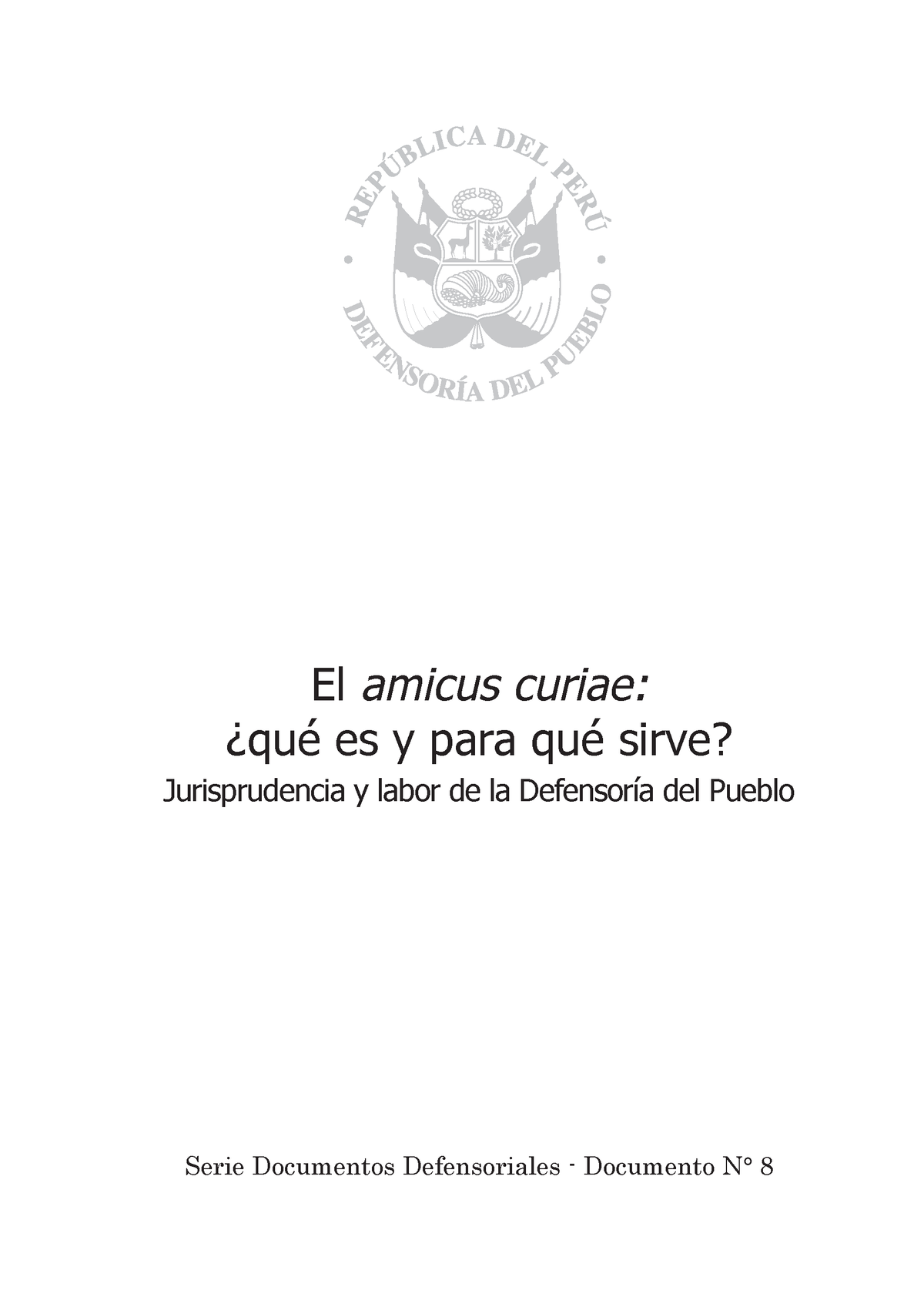 Amicus Curiae - D Constitucional/ D Procesal - El Amicus Curiae: ¿qué ...