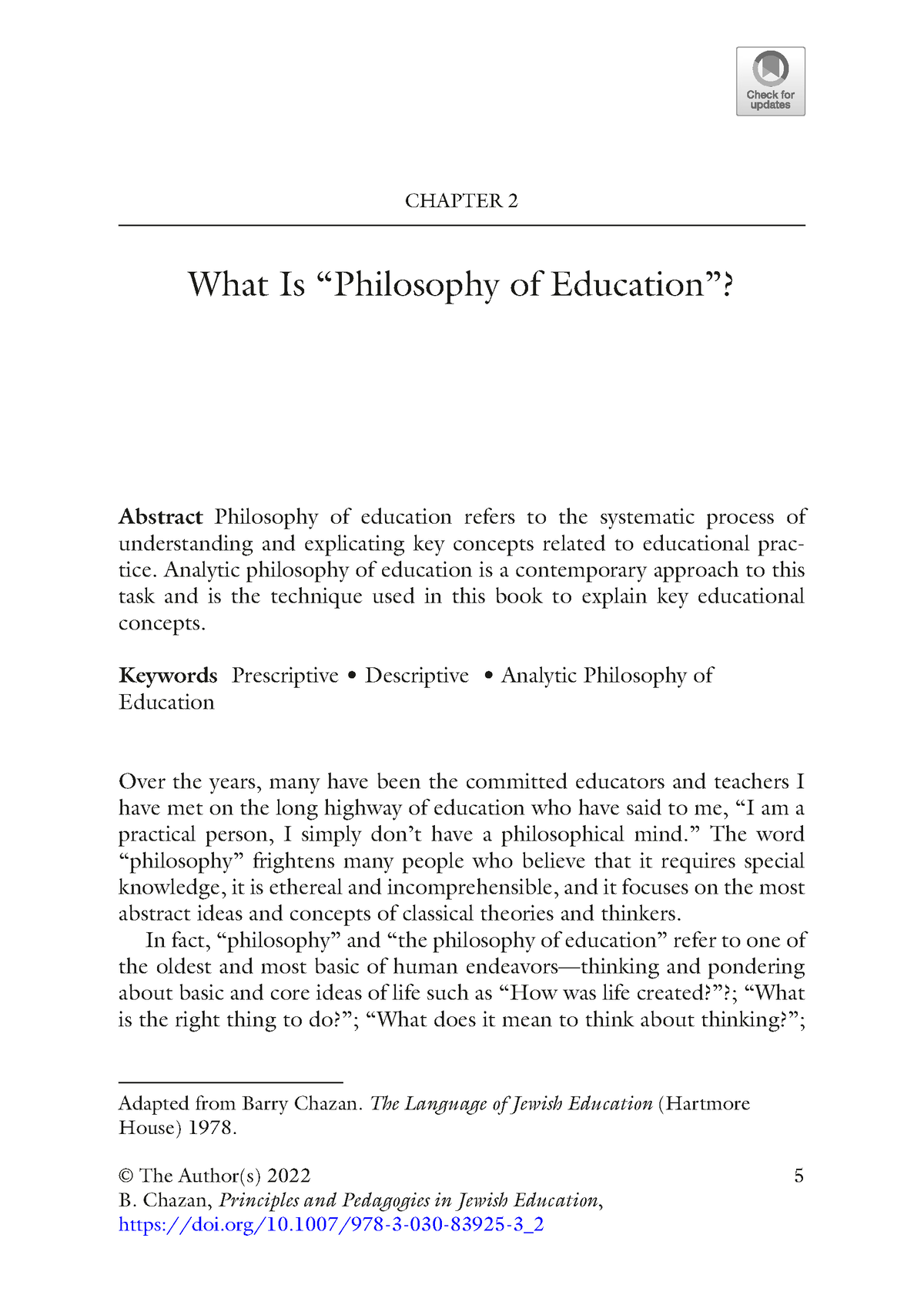 sample term paper about philosophy of education