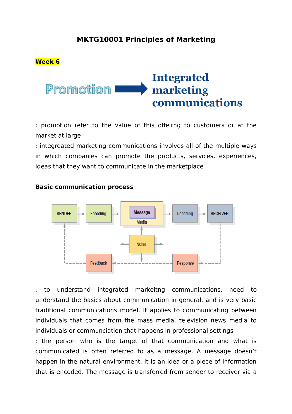 MKTG10001 W6 NOTE - Principles Of Marketing Week 6 Summarzied Note ...