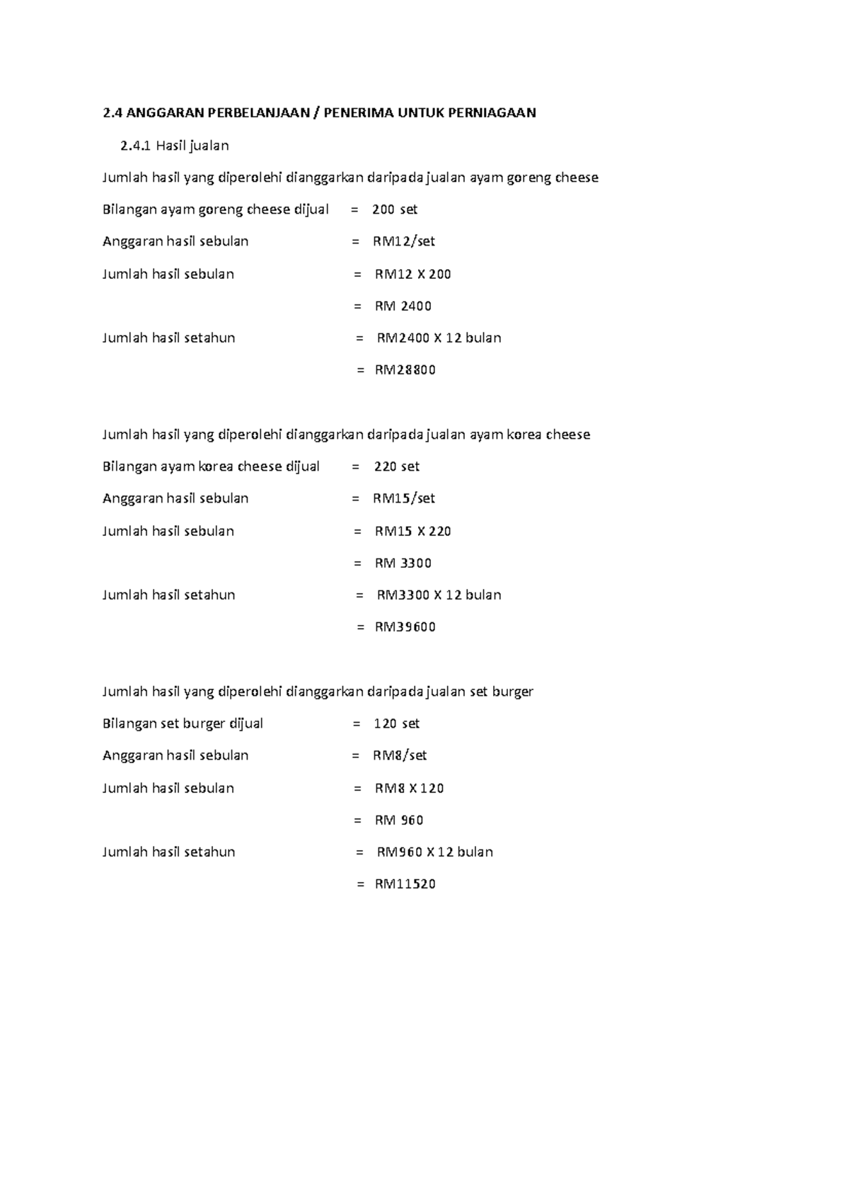 Tutorial Account - 2 ANGGARAN PERBELANJAAN / PENERIMA UNTUK PERNIAGAAN ...