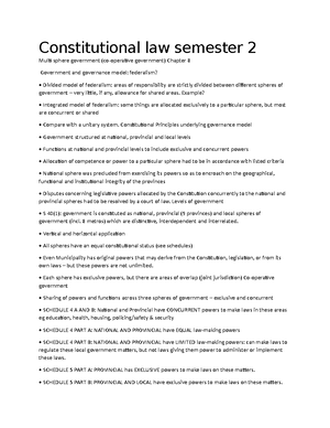 2022 Constitutional LAW Chapter 1 Notes - CONSTITUTIONAL LAW Lecture 1 ...