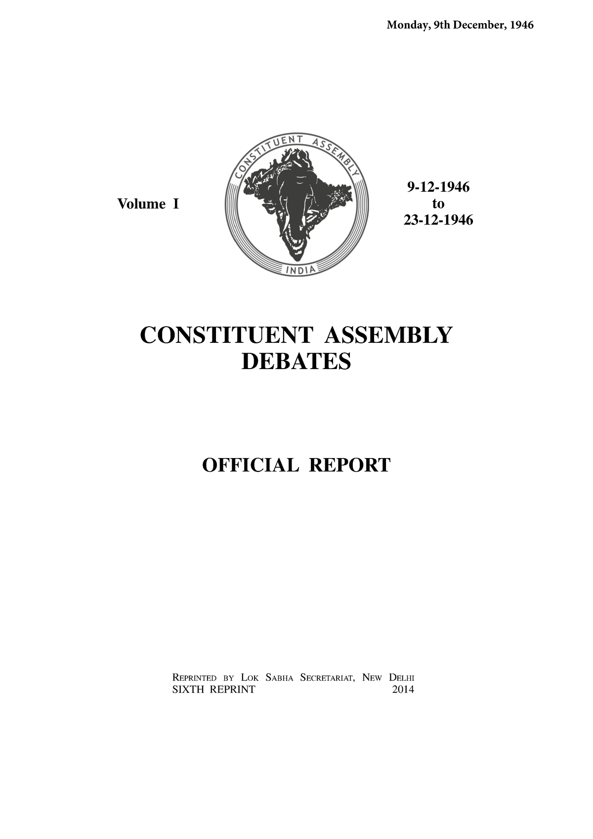 Constituent Assembly Debate - CONSTITUENT ASSEMBLY DEBATES OFFICIAL ...