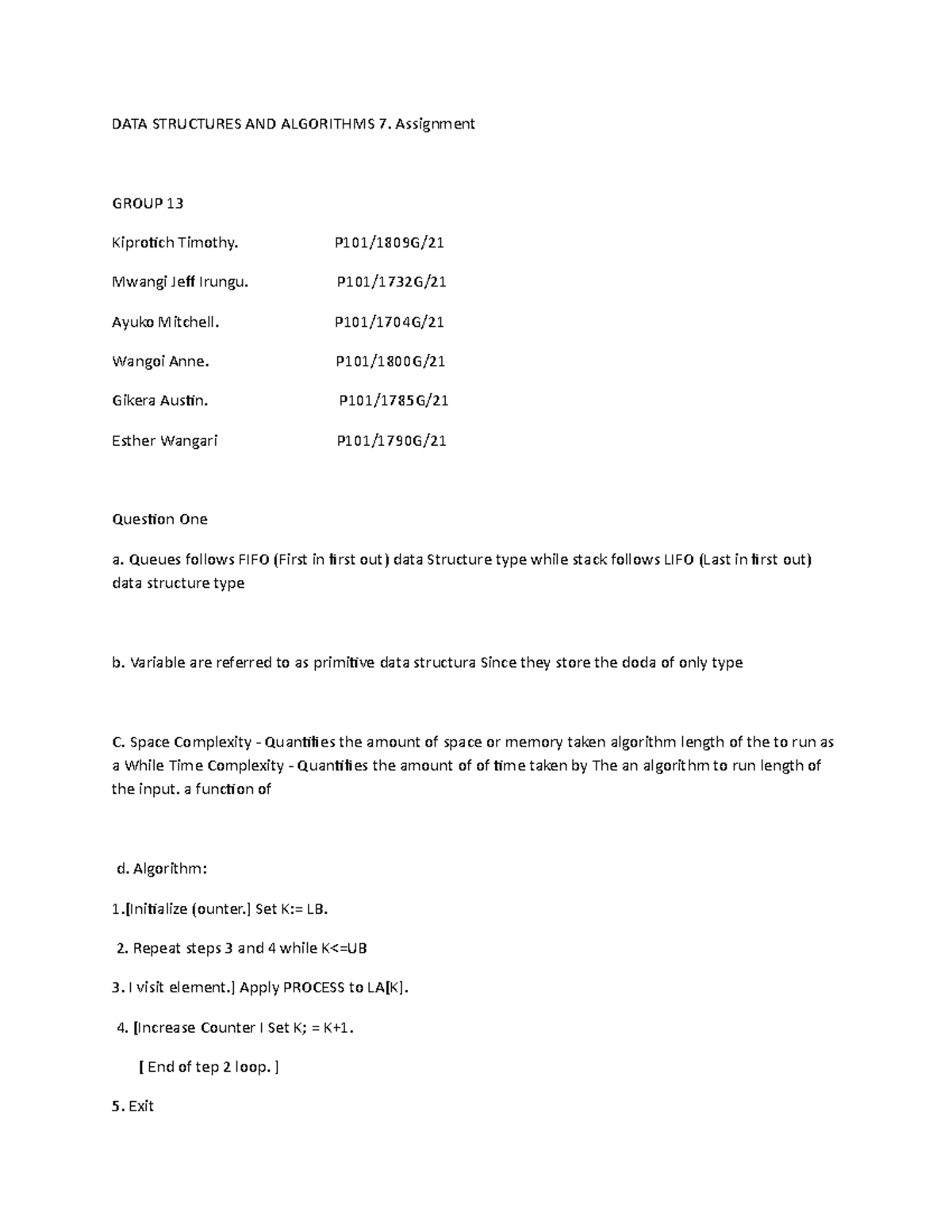 Group 13 - 2022 2023 - DATA STRUCTURES AND ALGORITHMS 7. Assignment ...